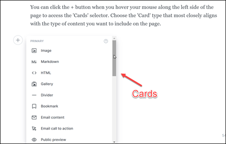 Ghost Editor - How APRS Works - Card Selector
